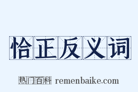 恰正反义词是什么意思的图片